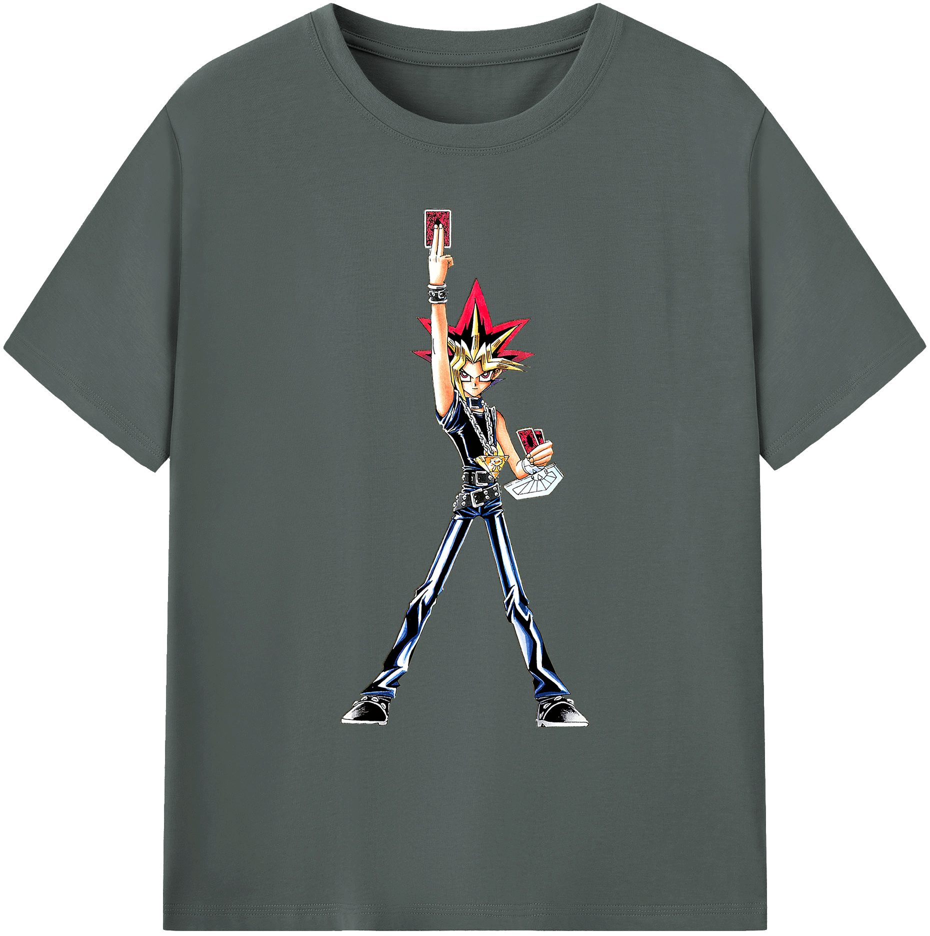 （画像用） 遊☆戯☆王 Yu-Gi-Oh! 綿100％ メンズ半袖Tシャツ｜肌触りやわらか＆通気性